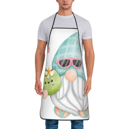 

Zeuib Summer Gnome Cute Gnome Print Unisex Waterproof Aprons Cooking Aprons for Kitchen Gardening and Salon Water & Oil Resistant