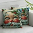 thumbnail image 3 of Fenyluxe Pink Santa Pillow Covers, Pink Christmas Pillow Covers, Outdoor Christmas Pillow Covers, Christmas Pillow Cases, Christmas Pillows Decorative Throw Pillows- Pink Hats Santa ,Set of 2  White, 3 of 7