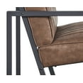 thumbnail image 4 of Modern PU Leather Armchair High Quality Lounge Chairs Metal Frame Living Room Chair, Brown, 4 of 7
