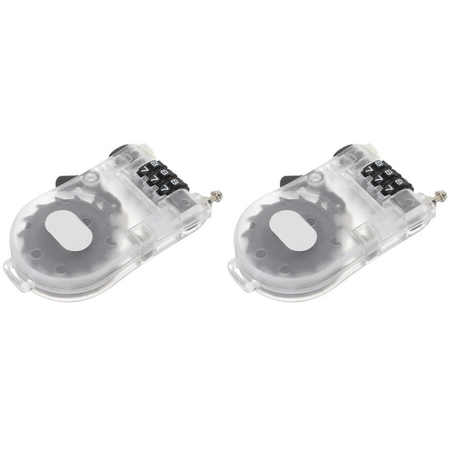 LEEYNEER Set of 2 Snowboard Security Lock Retractable Cable Scooter Locks Ski Code Bike Skiing Veneer Abs Baby Travel