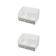 thumbnail image 1 of relayinert Makeup Organizer Open Wide Application Fluent Line Sundries Makeup Products Storage Box Desktop White 2Set, 1 of 6