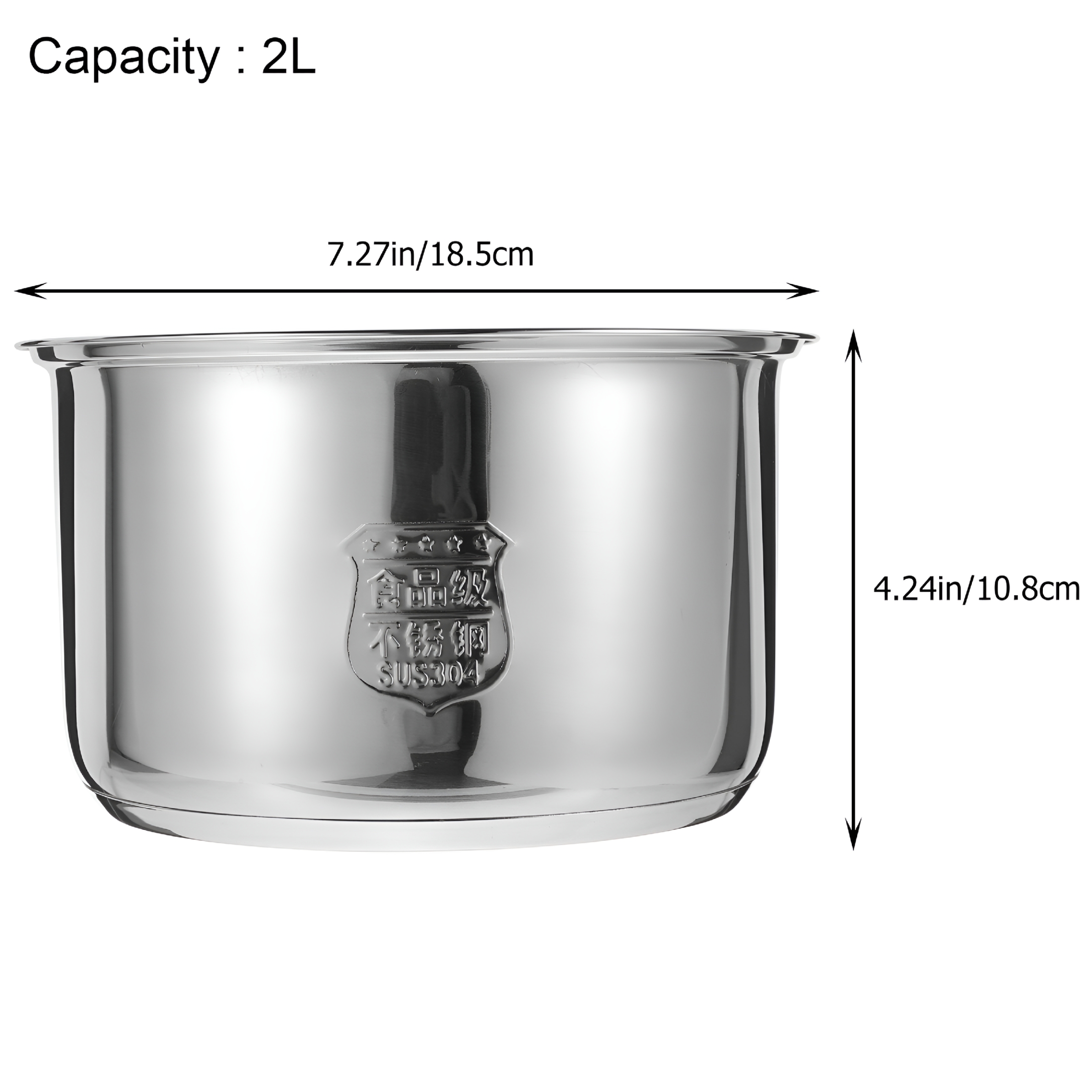 ACDANC 2026 New Stainless Steel Cookware Household Rice Cooker Inner Pot Professional Rice Cooker Pot Electric Cooker Accessory Rice Cooker Stainless Steel Inner Pot