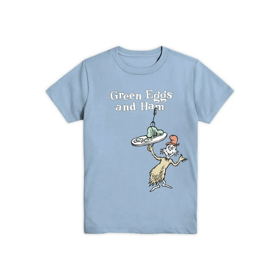 Dr. Seuss Green Eggs And Ham, Boys Graphic Crew Neck Short Sleeve T-Shirt, Sizes XS-2X (Little Boys & Big Boys)