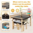 thumbnail image 5 of YYAo Table & Chair Set, Children Play Room Set,Kids Art Table and Chairs Set with Paper Roll and Storage Bins-Coffee, 5 of 8