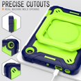 thumbnail image 4 of Epicgadget Case for Amazon Fire 7 Tablet 7” Display (12th Generation,2022 Release) Hybrid Shockproof 360 Rotating Multi-Functional Ring Stand Case with Shoulder Strap Kid-friendly (Navy Blue/Green), 4 of 5