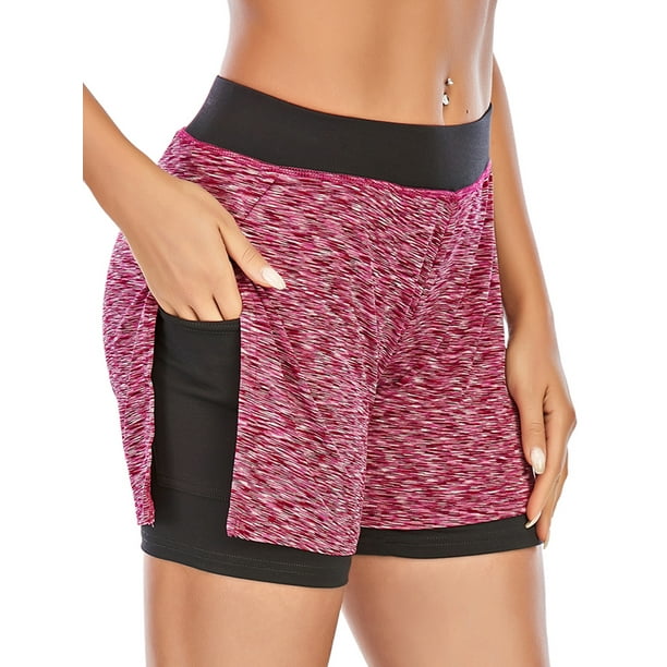 SHCKE SHCKE 2 in 1 Running Shorts for Women Workout Shorts Double