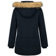 thumbnail image 2 of Soularge Women's Plus Size Puffer Jacket Windproof Winter Coat Warm Hooded Winter Jacket Navy 4X, 2 of 8