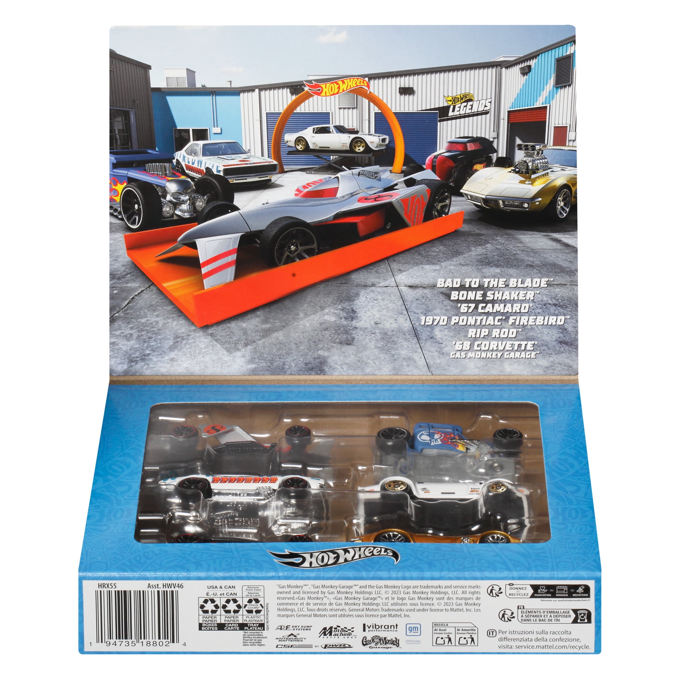 Hot Wheels 1:64 Scale Die-Cast Toy Cars & Trucks, Set of 6 HW Legends Vehicles (Styles May Vary) [Walmart Exclusive]