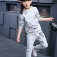 thumbnail image 5 of Mercatoo Toddler Girls Fall Winter Clothes Set Butterfly Print Sweatshirt Tops Pocket Pants Trousers Kids Girls Outfits, 5 of 6