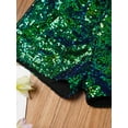 thumbnail image 6 of TTAO Girls Sequins Dance Shorts Elastic Waistband Jazz Style for Hip Hop For Stage Performance Theme Events Green 2-6, 6 of 7