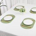 thumbnail image 7 of REGALWOVEN 6 Pack Silicone Placemats for Kitchen Dining Table Decor Washable Heat Resistant Table Placemats Wipeable Table Mat Green 15*10in, 7 of 7