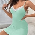 thumbnail image 6 of Fjofpr Women Sleeveless Nightgowns Tank Sleeshirt Soft Nightshirt for Sleeping Sleepwear Chemise Women's Casual Solid Color Suspender Lace Suspender Dress Nightdress, 6 of 8