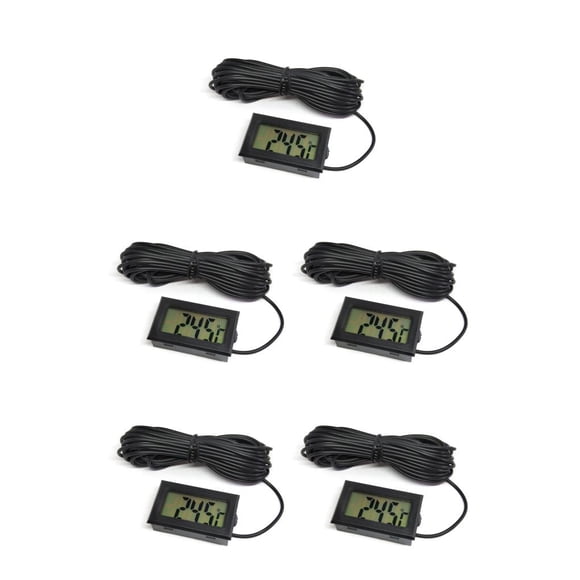 Bearachild TPM-10 Termómetro digital Sensor de sonda LCD Probador impermeable Medidor de incubadora Accesorios para tanque de peces al aire libre Type2 NO2