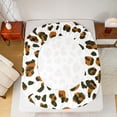 thumbnail image 5 of Manfei Brown Cheetah Print Full Size Sheets, Wild Animal Bed Sheets, Aesthetic Leopard Print Sheet Sets, Luxury Bedroom Decor 4-Piece, 5 of 7