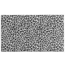 Black Leopard Print Door Rugs,Washable Non Slip Door Mats Indoor,Decorative Door Mats,Entry Mat Indoor for Entrance,Bedroom,Kitchen,Bathroom,17"x30"