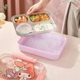 thumbnail image 6 of Sanrio Kawaii Cinnamoroll Lunch Box MyMelody Sweet Anime High Quality 1500ml Large Capacity Food Grade Stainless Steel Bento Box, 6 of 17
