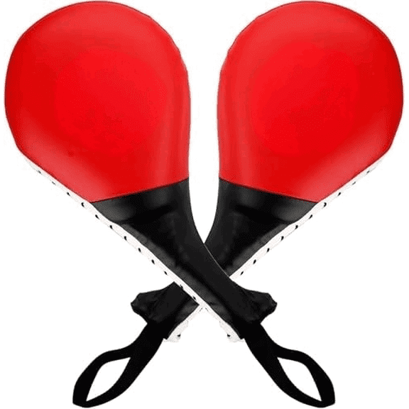 2 Pack Taekwondo Kick Pads, Durable Striking Kick Pads, Kicking Target Pads Punching Paddles for Tae Kwon Do Karate Kickboxing Martial Arts Training, 15 x 7.5, Red