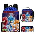 thumbnail image 1 of Sonic Primary School Bag Three-piece Set Cartoon Backpack Anime Shoulder Bag Pencil Case High-grade Ultra-high-grade Advanced Customization, 1 of 5
