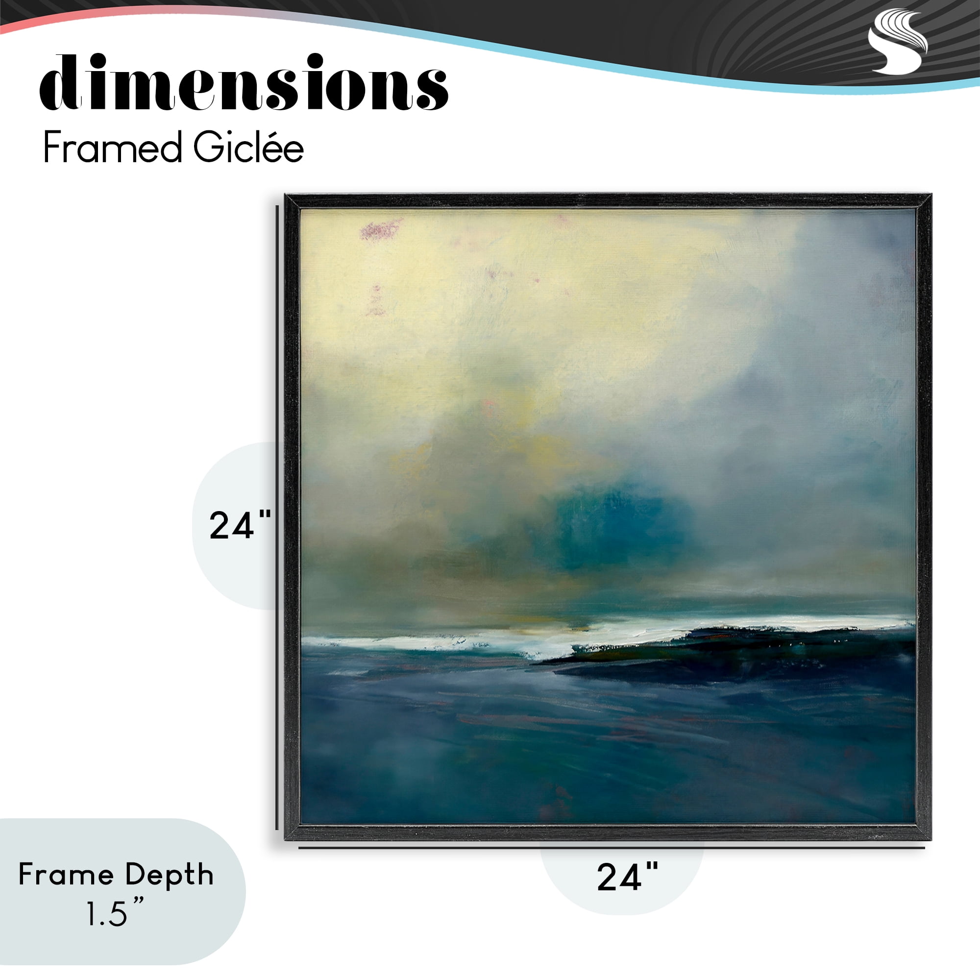 Stupell Industries Channeling Calm Horizon Black Framed Giclee Art, design by Patrick Dennis