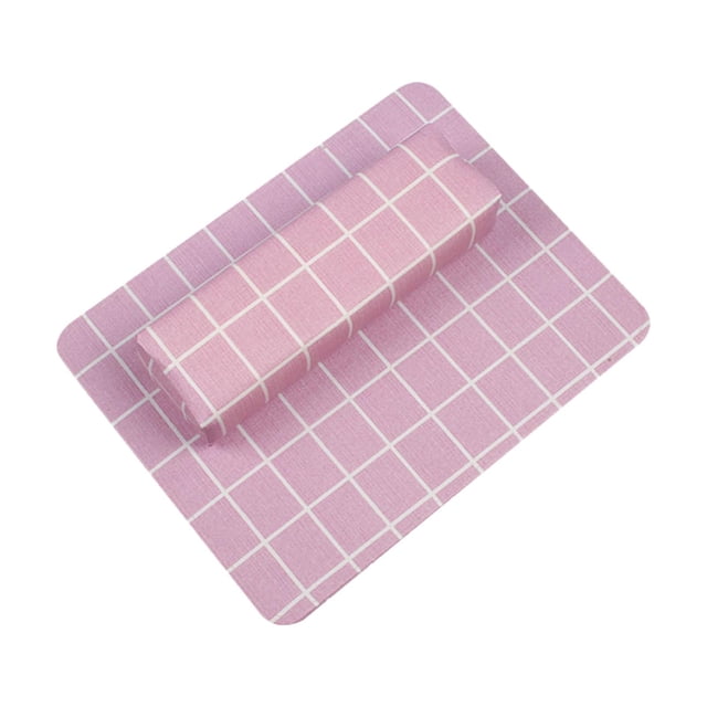 Herramienta de arte de uñas de manicura a mano con almohadilla de arte portátil accesorios de arte de uñas no slip almohada manual para uñas acrílicas Rosa