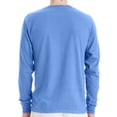 thumbnail image 4 of Hanes Essential-T Men's Long Sleeve T-Shirt, Crewneck, Classic Fit Cotton Tee, Carolina Blue, XL, 4 of 5