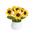 thumbnail image 1 of Dinheiro 1 macetas de pequeñas plantas de margaritas hechas a mano en macetas arreglos decorativos para el hogar simulación de flores terminadas, 1 of 5