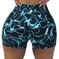 thumbnail image 2 of Honeii Lightning Print Women's Workout Shorts, Gym Shorts for Active Wear, Sports Shorts,Women's Running Shorts,Quick Dry Athletic Shorts-Small, 2 of 8
