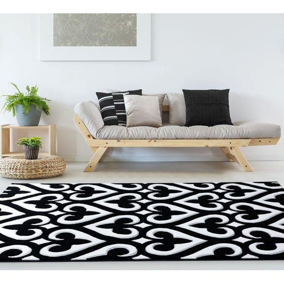 United Weavers Drachma Benachi Modern Geometric Area Rug, Black, 7'10" x 10'6"