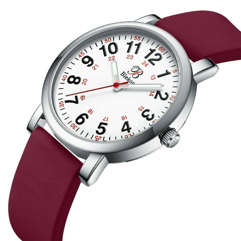 Blekon Original Nurse Watch Medical Scrub Maroon Colors Easy