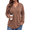 Caramel, variant on Womens Plus Size Hoodies Trendy Drawstring Sweatshirts for Women Casual V Neck Tops Fall Lightweight Pullover