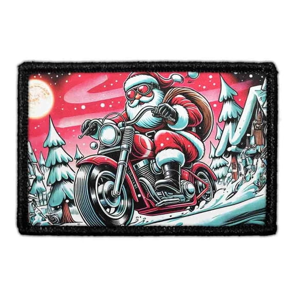 Biker Santa - Removable Patch