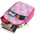 thumbnail image 5 of 15 Inch Fun Printed Backpack with Front Zippered Pockets in Rainbow Unicorn Magic, 5 of 6