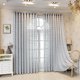 thumbnail image 1 of Nvzi Cortinas opacas ligeras, 140*215 cm, color gris, con perforaciones - 1 pieza, cortinas opacas aislantes de algodón para ventanas, ideales para la decoración del hogar., 1 of 5