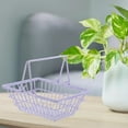 thumbnail image 3 of Phenofice Chic Storage Basket Iron Mini Shopping Basket Lavender 1Set for Daily Use, 3 of 8