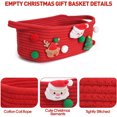 thumbnail image 4 of Christmas Present Holder Santa Themed Storage Basket for Bedroom or Living Room Holiday Decoration Gifts Organiser, 4 of 8