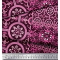 thumbnail image 2 of Soimoi Crepe Silk Fabric Damask Patchwork Print Sewing Fabric Yard 42 Inch Wide, 2 of 3