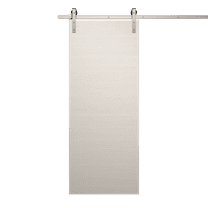 Modern Barn Door 32 x 96 inches | Ego 5000 Painted White Oak | 6.6FT Silver Rail Track Heavy Hardware Set | Solid Panel Interior Doors