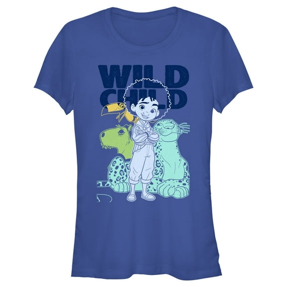 Junior's Encanto Antonio Wild Child  Graphic Tee Royal Blue Small