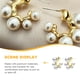 thumbnail image 4 of 1 par Pendientes de perlas Mujeres Anillos de Oreja Pendientes Pendientes Joyería Ear Tachuelas, 4 of 6