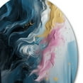 thumbnail image 3 of Designart "Exploring The Unseen Pink and Blue I" Modern Geometric Metal Round Art Print, 3 of 5