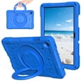 thumbnail image 3 of ELEHOLD Case for Samsung Galaxy Tab A11+/A9 plus, Shockproof Case with 360° Rotating Ring Stand and Shoulder Strap, EVA Soft Edges, 3-in-1 Stylus Pen Included,Blue, 3 of 9
