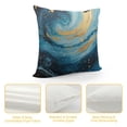 thumbnail image 4 of ARISTURING  Ocean Blue Marble Pillow Covers Gold Watercolor Luxury Abstract Art Decorative Throw Pillows Cases Modern Minimalist Boho Cushion Covers for Sofa Living Room Couch Home Decor, 4 of 5