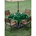 thumbnail image 5 of Square Outdoor Tablecloth with Umbrella Hole Saint Patrick's Day Outside Table Cloth Waterproof Patio Table Cover Green Lucky Shamrock Spring Zipper Tablecloths for Picnic Party Camping 60x60 Inch, 5 of 8