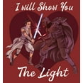 thumbnail image 2 of Women's Star Wars: The Rise of Skywalker Kylo Ren and Rey I Will Show You the Light  Graphic Tee Red Medium, 2 of 4