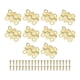 thumbnail image 1 of Uxcell Paquete de 10 bisagras para puertas, 4/5in (20mm) de hierro electrochapado para puertas interiores, bisagras mini de 180° con tornillo [Tono dorado], 1 of 1