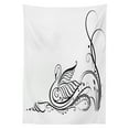 thumbnail image 3 of Ambesonne Animal Tablecloth Rectangular Table Cover, Black Swan in River, 52"x70", White Black, 3 of 4