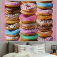 thumbnail image 2 of BCIIG Donuts Tapestry Wall Hanging Unique Style for Home Decor, Soft Polyester Fabric with Vivid HD Printing, Perfect for Living Room Bedroom Dorm - Multiple Sizes Available 60x50inch, 2 of 6