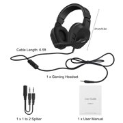 Gaming Headset Fit for PC & Gaming Consoles PS5, PS4, Xbox Series X | S, Xbox ONE, Switch, Stereo Sound Wired Headphones with Noise Cancelling Mic & in-Line Control