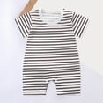 thumbnail image 2 of HCNTES Kids Children Boys Girls Unisex Short Sleeve One-Piece Romper Toddler Baby Soft Fleece Pajamas Nighty Loungewear for Spring Summer Wear(Black,0-6 Months), 2 of 4