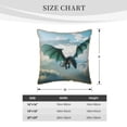 thumbnail image 4 of Xecao Cloud Sky Green Dragon Print Soft Velvet Decorative Throw Pillow Covers, Square Cushion Cases for Bed, Sofa, Living Room, Car, and Indoor Outdoor Use-16"x16", 4 of 8